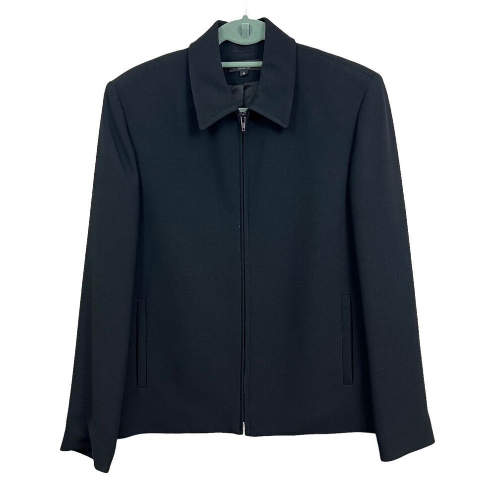 Iris Singer Collection Blazer Collared Zip Up Lin… - image 1